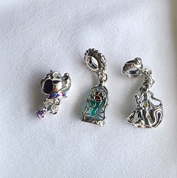NEW Disney Beauty and the Beast charms bundle for Pandora bracelet - Picture 2 of 5